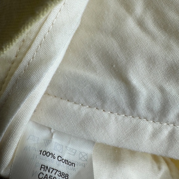 J Crew Shorts Mens 32w Yellow Sunwashed Gramercy Cotton Chino Flat Front - Picture 6 of 6